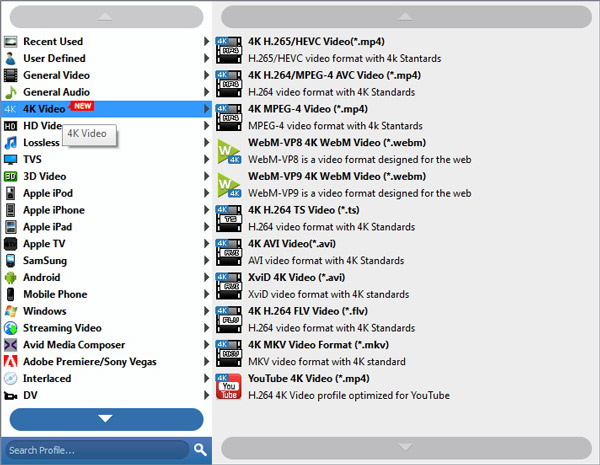 choose output formats