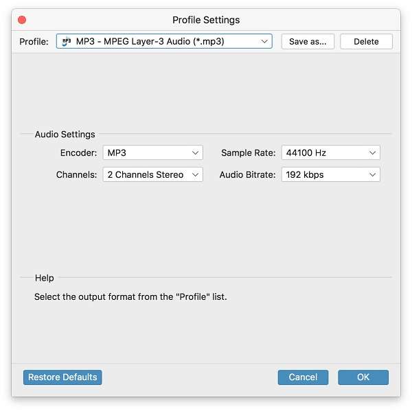 Profile Settings