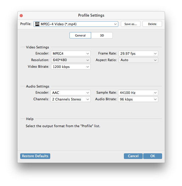 Profile Settings